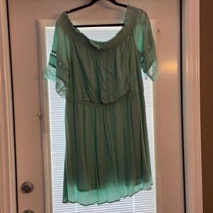 Mint green mini dress
